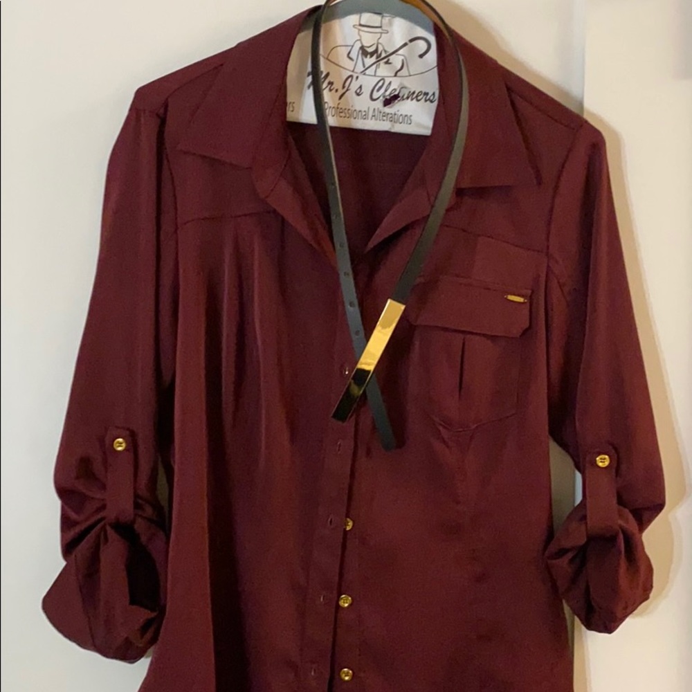 BEBE BLOUSE WITH BELT